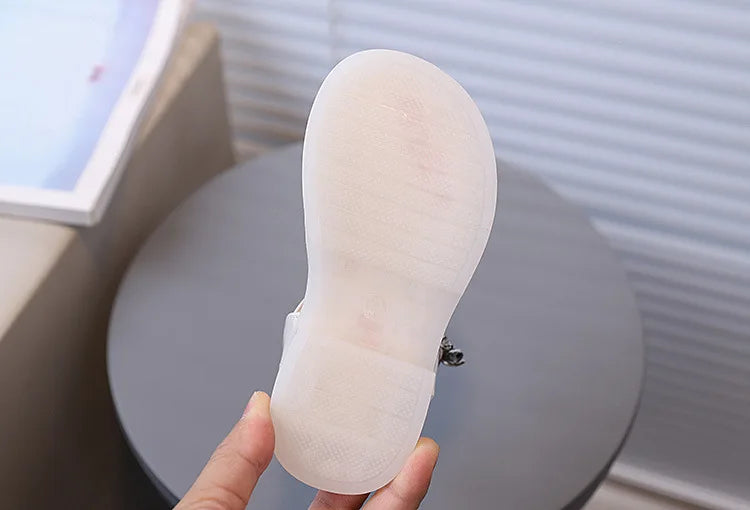 2026 Princess Girls Sandals Summer Children Beach Shoes Girls Open-toed Sandals Soft PU Leather Flat Kids Sandals For Girl