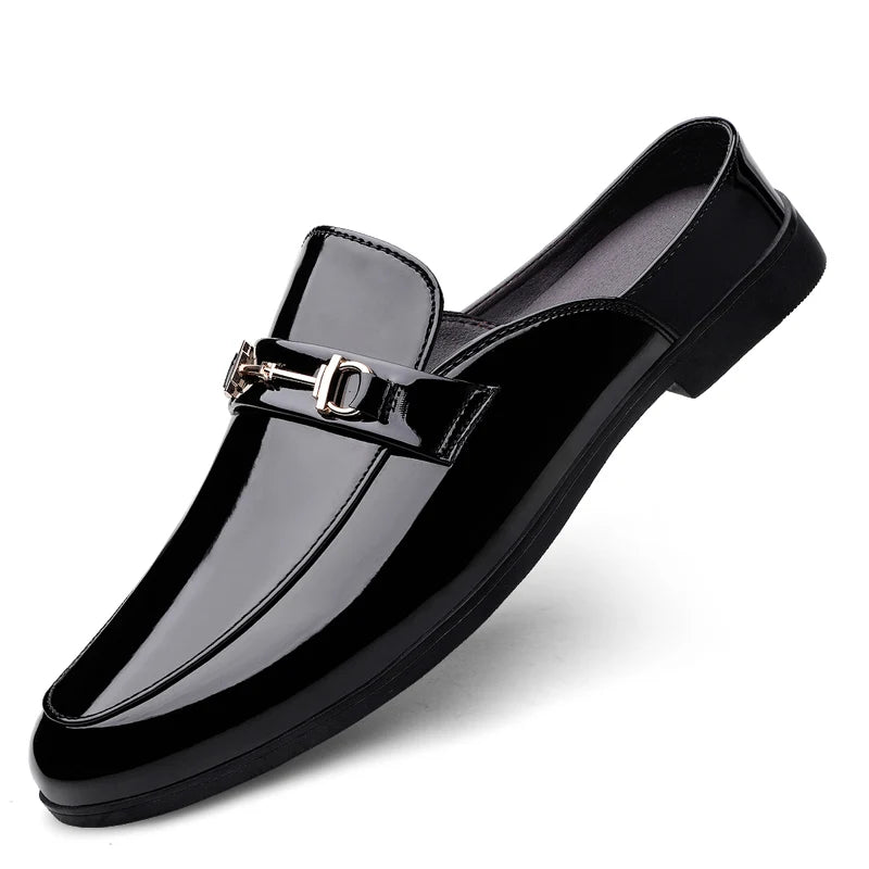 Men's plus size casual leather shoes Four Seasons new outdoor anti slip comfort walking shoes business Half support leather shoe