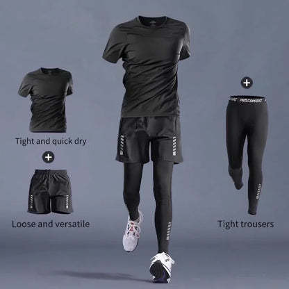 2025 new sports suit, men's running gear, suitable for leisure and outdoor fitness