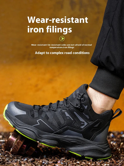 Steel Toe Kevlar-Midsole Safety Shoes Men Anti-Puncture Anti-Smash Non Slip Industrial Work Boots Protection Tactical Boots