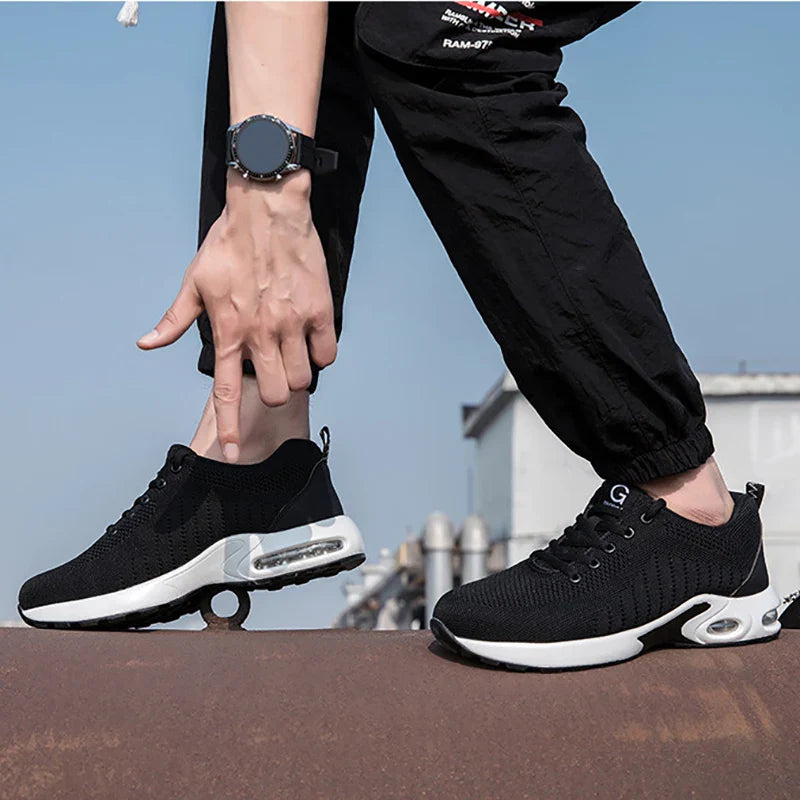 Steel Toe Safety Shoes Men Women Security Protection Work Shoes Lightweight Safety Boots Air Cushion Indestructible Shoes