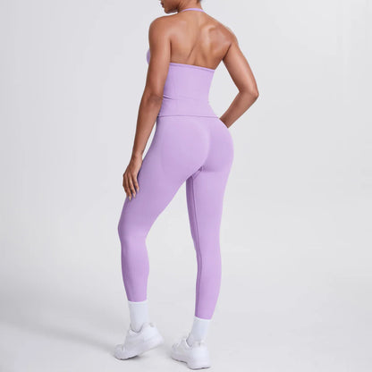 2 Piece Yoga Clothes Women Tracksuit Athletic Wear Pilates Fitness Suit Gym Workout Push Up Clothes Sports Bra Leggings Suit