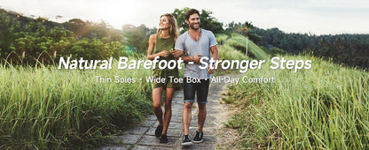 Wide-Toe-Box Barefoot Shoes Womens Mens Zero Drop Slip On Sneakers Minimalist Walking Shoes