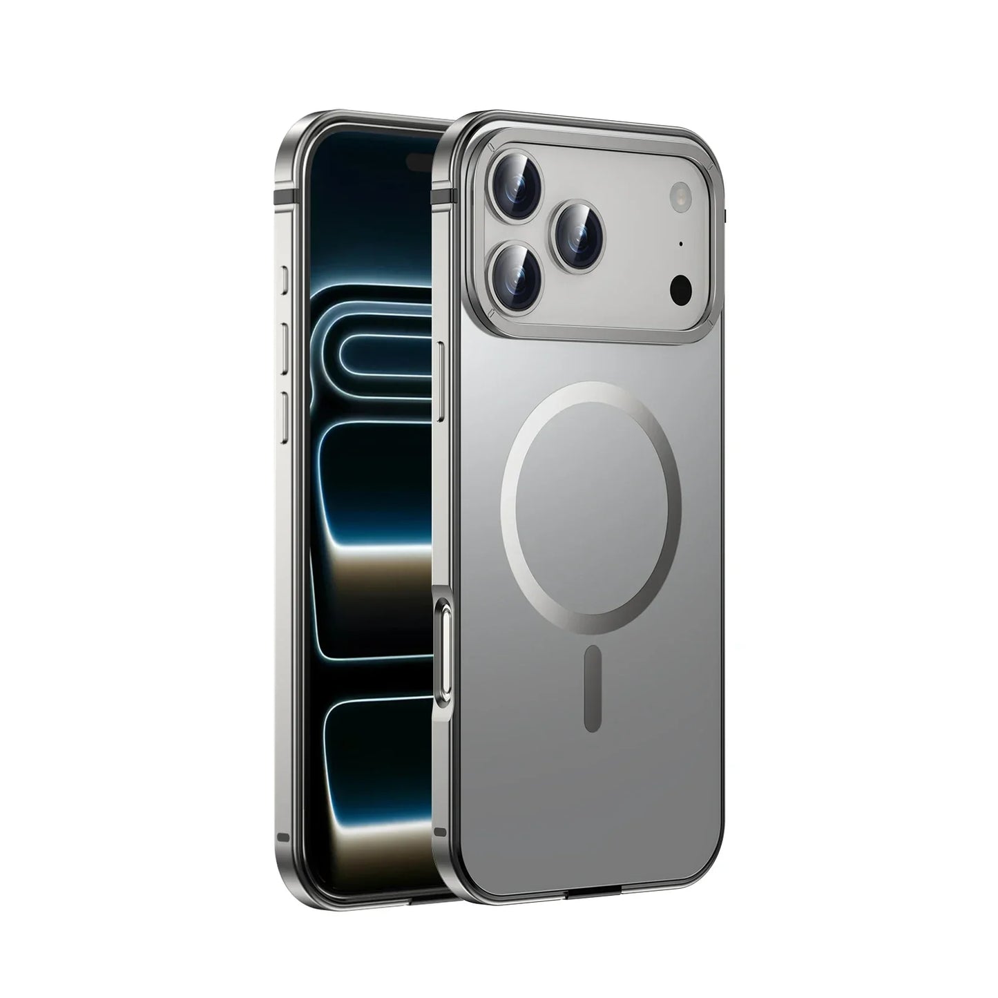 Suitable Magsafe Case for IPhone 17Pro Max 12 13 14 15 16 17Air Plus Alloy Frame Heavy Protection Phone Case