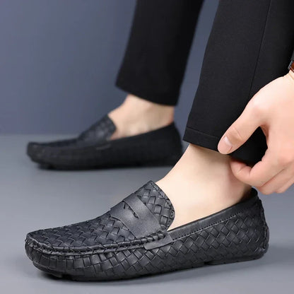 Loafers for Men 2024 New Handmade Moccasins Men Flats Casual PU Leather Shoes Luxury Comfy Mens Loafers Size 48