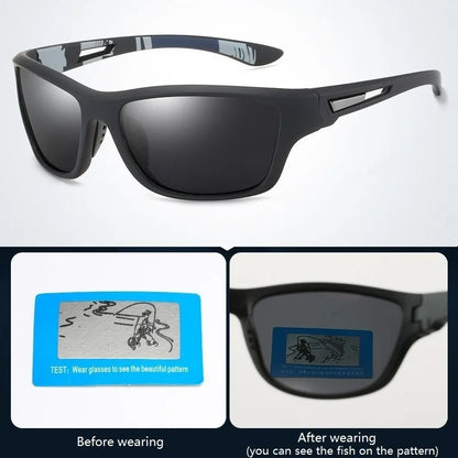 Men's Polarized Fishing Sunglasses With Glasses Chain For Men Women Driving Hiking Sun Glasses Fishing Eyewear