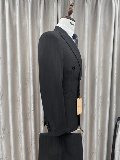 2026 New Striped Suit Set 2 Pieces For Men Wedding Groom Sets S-3XL Handsome Elegant Men's Double Breasted Suits Party Prom Wear