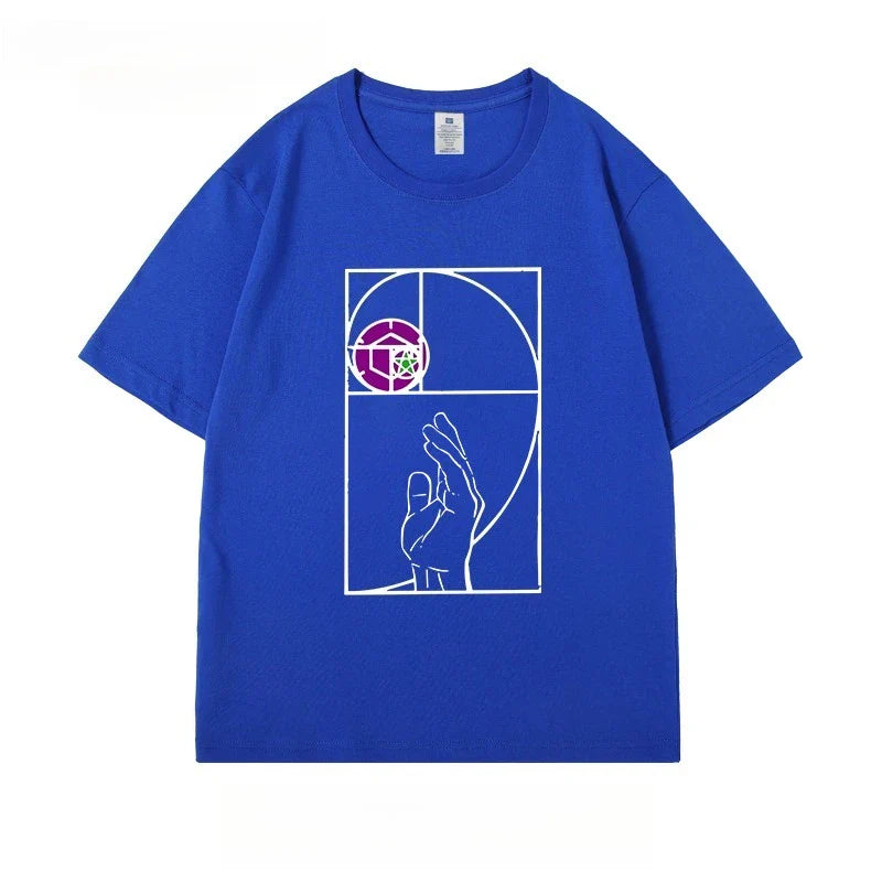 Printed Short Sleeve Anime T-Shirt Men's Summer Cotton Loose Two-Dimensional T-Shirt