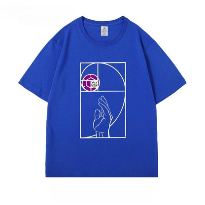 Printed Short Sleeve Anime T-Shirt Men's Summer Cotton Loose Two-Dimensional T-Shirt