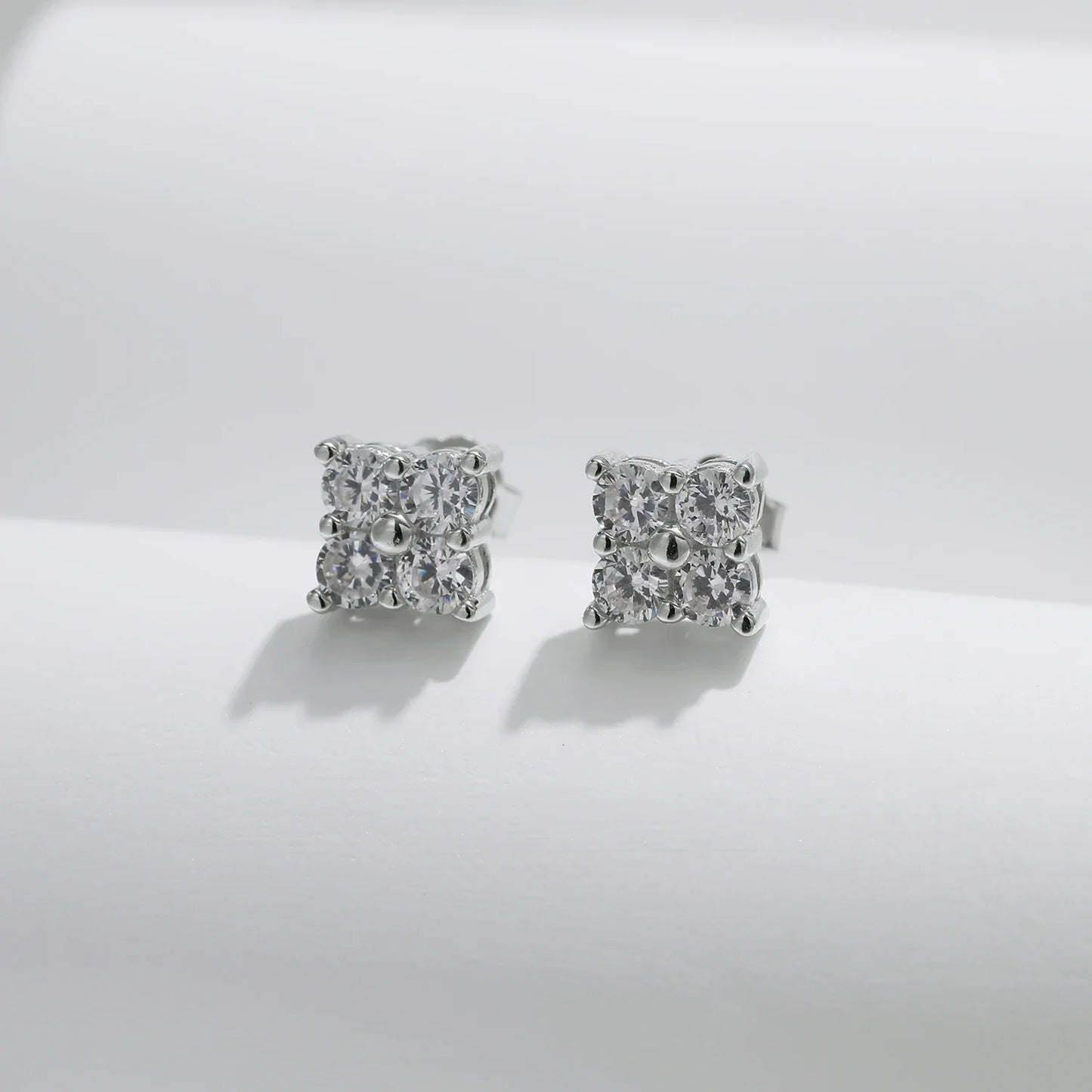 Simple D Color Moissanite 925 Sterling Silver Dazzling Lab Created Diamond Ideal Cut Stud Earrings For Women Jewelry