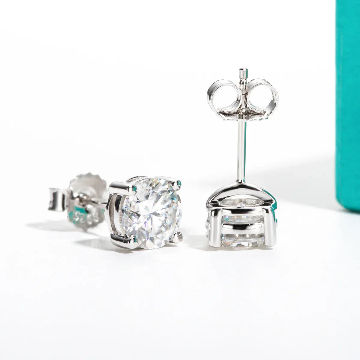 10k Gold 4/3/2/1.6/1/0.6ct Moissanite Stud Earrings For Women Real 10K Gold Post Anti-allergy Men Earrings Jewelry