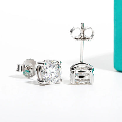 10k Gold 4/3/2/1.6/1/0.6ct Moissanite Stud Earrings For Women Real 10K Gold Post Anti-allergy Men Earrings Jewelry