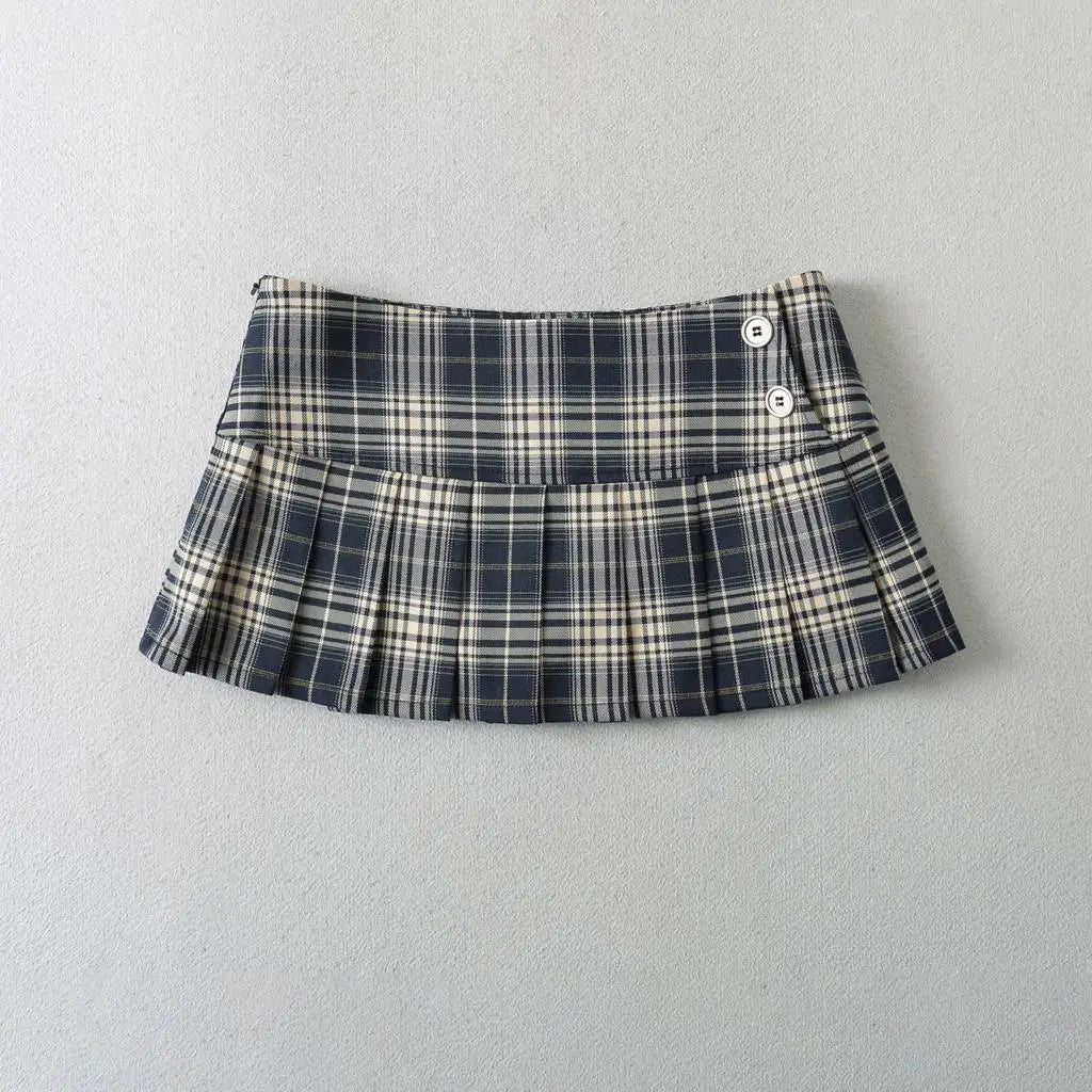 Summer Mini Skirts For Woman Korean Fashion Red Plaid Skirts Women Y2k Skirts Pleated Pleated Skirts Vintage Preppy Style