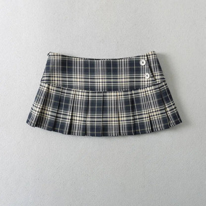 Summer Mini Skirts For Woman Korean Fashion Red Plaid Skirts Women Y2k Skirts Pleated Pleated Skirts Vintage Preppy Style
