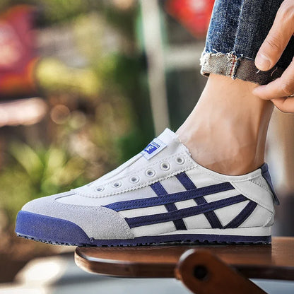 Men's Classic Running Shoes Lace Up Flat Bottom Sports Shoes Soft Sole Walking Shoes Breathable Couple Casual Shoes Tennis Shoes