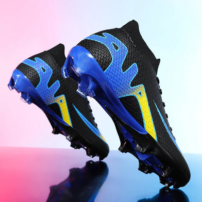 New Men Football Boots Cleats High-top Sneakers High-quality Non-Slip Indoor Soccer Shoes Futsal Grass Match Hot-selling Outdoor