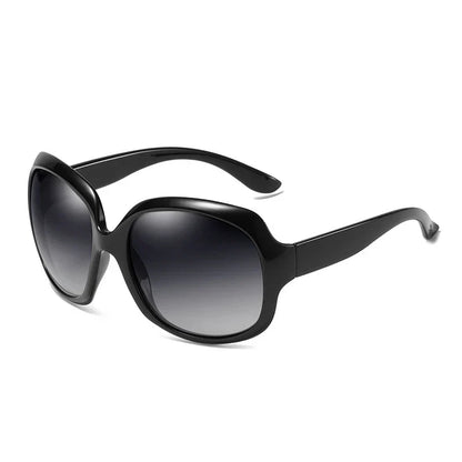 Design Elegant Polarized Oversized Round Sunglasses Women Simple Fashion Big Plastic Ladies Sun Glasses UV400