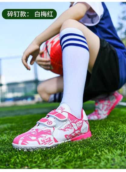 Boys Football Boots New Resistant Casual Kids Soccer Shoes Sneakers Grass Non Slip Training Sports Fast Match Breathable Cleats