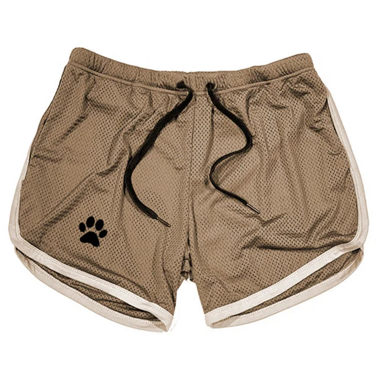 Summer fitness shorts Loose running shorts Men's jogging sports Breathable mesh shorts Thin trend men's three-quarter pants