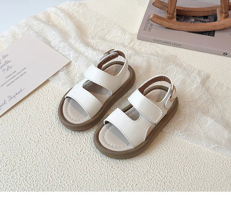 2026 Children Casual Beach Shoes for Girls Boys Summer New Fashion Korean Style Soft Sole Anti-slippery Versatile Roman Sandals