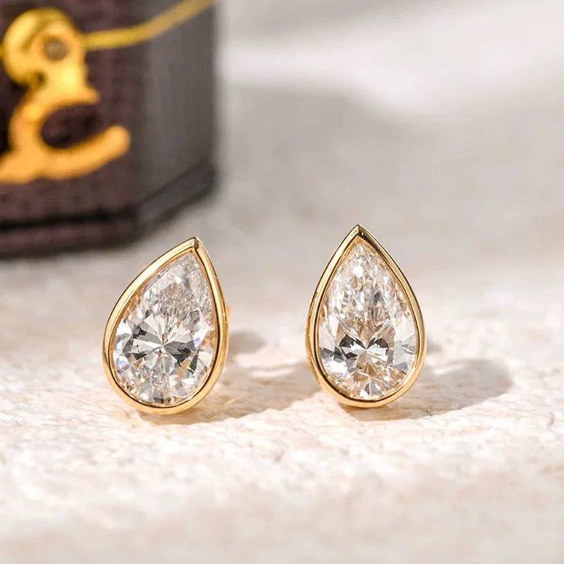 Classic Oval/Water drop Bubble Zircon Earrings for Women S925 Silver Plated 18k Gold Party Fine Jewelry Wholesale