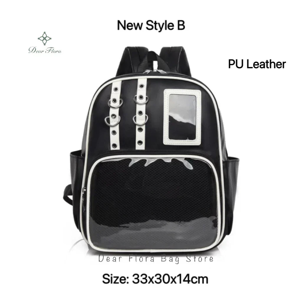 Cute Mini Backpack Women Kawaii Ita Bag Sweet Girl Transparent Rucksack DIY Personality Display Knapsack Lolita Shoulder Bag
