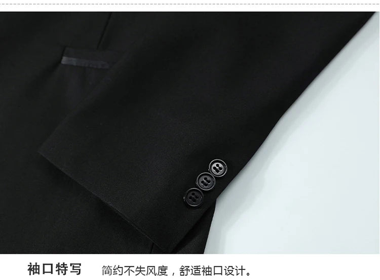 Suit (Blazer+ Vest + Pants) Men's Fashion Gentleman Business Outdoor Standing Collar Gentleman Wedding Work Casual MAO Suit