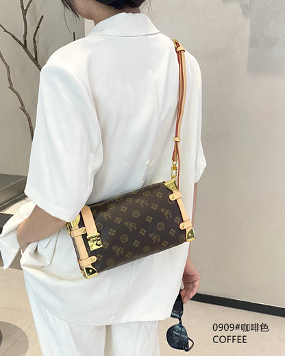 2025 Coffee Brown Crossbody Bag for Women - 可调节 Strap Shoulder Purse, Stylish Underarm Handbag, Lightweight Small Casual S