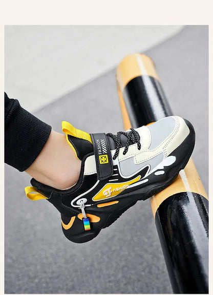 Children Basketball Shoes Trendy Comfortable Outdoor Training Anti Slip Wear-resistant Fashion Running Shoes for Kids Size 28-39