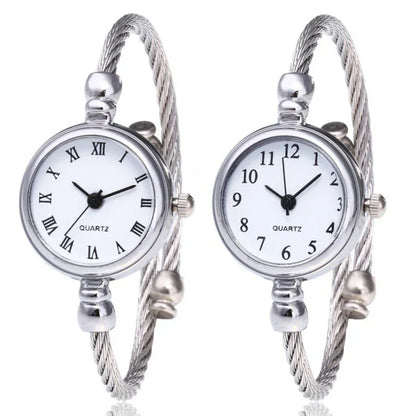 Luxury Women's Watch Small Gold Bangle Bracelet Watches Stainless Steel Retro Ladies Quartz Wristwatch Female Thin Chain Clock