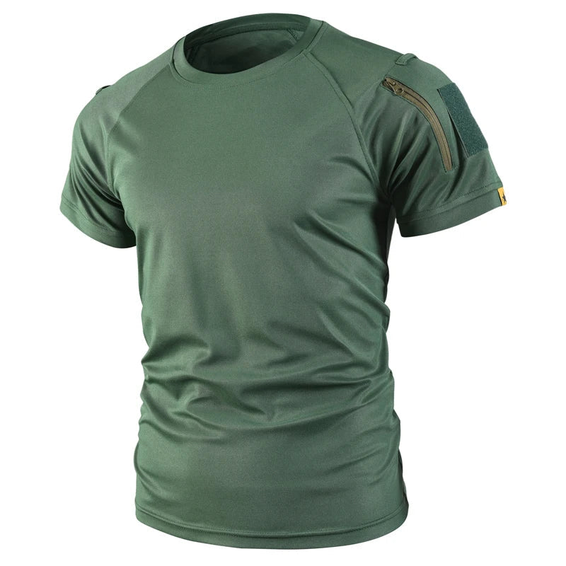 Men's Summer T-shirt Male Camping Hiking Trekking Fishing Training Running Gym Breathable Pullover Climbing Casual Cargo Shirts