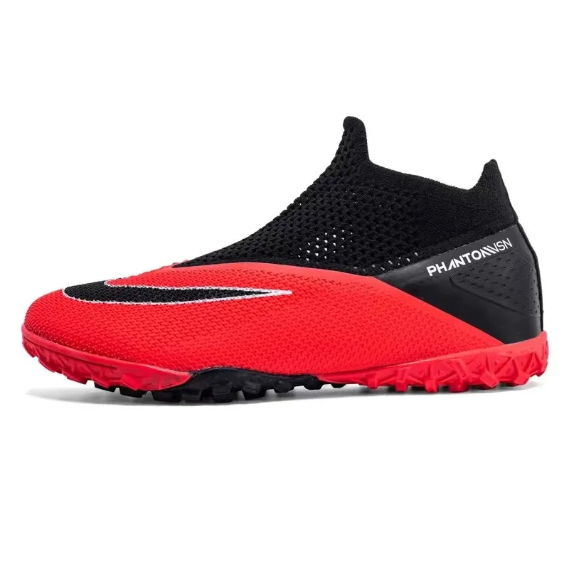 Big Size 49 48 Pro Soccer Boots Long Short Spikes Ankle Boots Children PU Leather Soccer Training Sneakers Outdoor Football