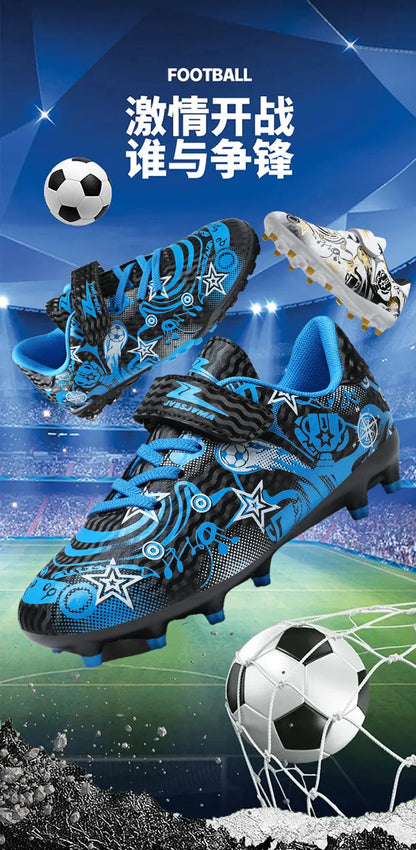 New Youth Soccer Shoes Kids Football Boots Professional Training Non-Slip Indoor Outdoor Futsal Cleats Sneakers Breathable 28-39