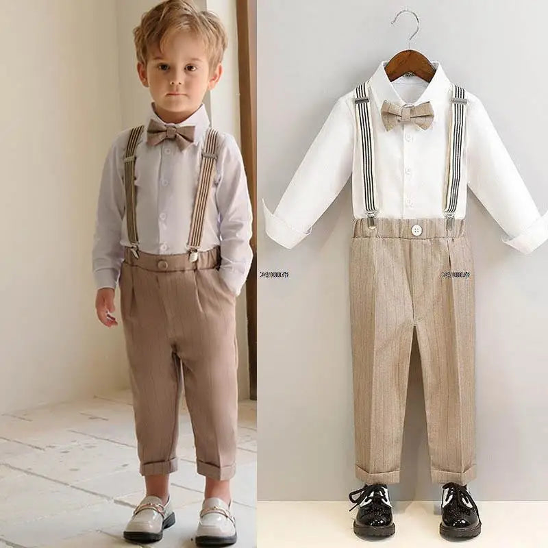 Flower Boys Summer Luxurious Birthday Dress Baby Kids Beaufitul Photograph Suit Children Formal Wedding Performance Tuxedo Wear