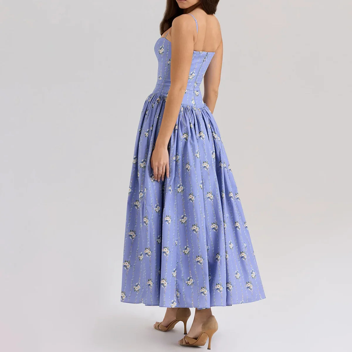 Summer Clothes for Women Midi Elegant Dress 2025 New Arrivals White Floral Print Holiday Dress