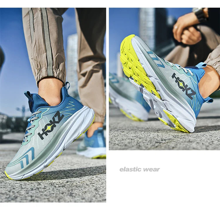 Tênis de Corrida Masculino com Placa de Carbono e Amortecimento de Ar, Tênis Esportivo Feminino Macio e Robusto, Sapatos Casuais para o Dia a Dia e Caminhada ao Ar Livre
