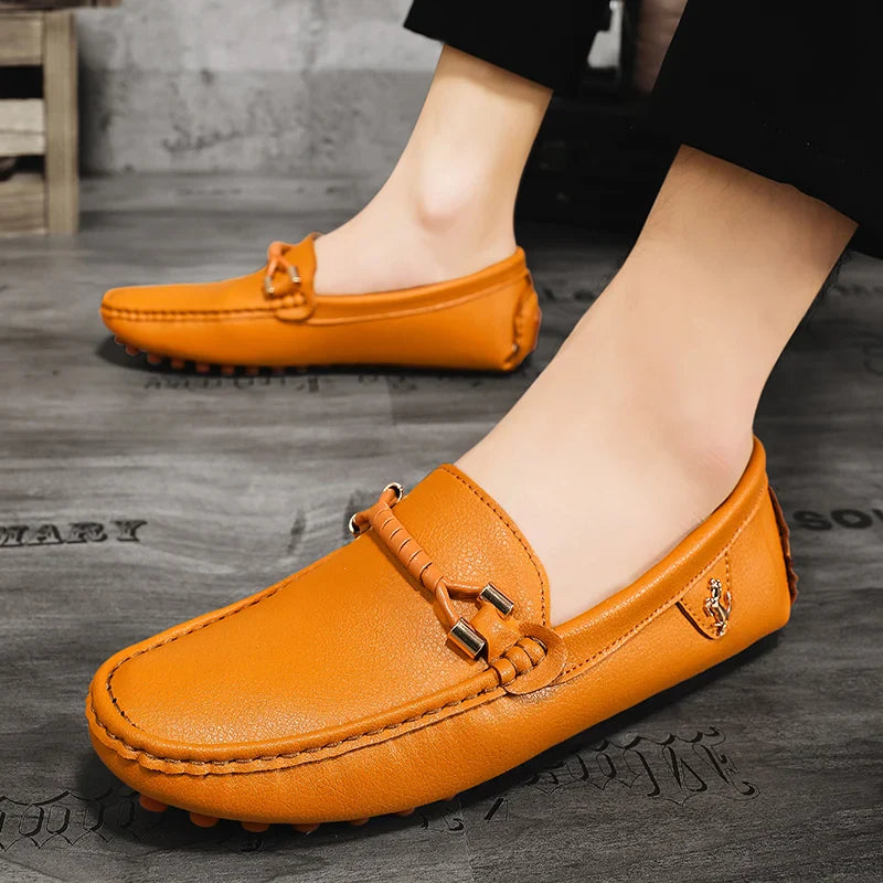 Summer Mens Fashion High Quality Outdoor Casual Leather Shoes Comfortable Breathable Classic 2024 New Slip on Men's Shoes