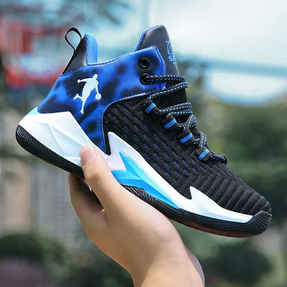 High Quality Children Casual Shoes Mesh Sneakers Comfortable Boy's Sport Shoes Fashion Cushioning Non-slip Kids Basketball Shoes