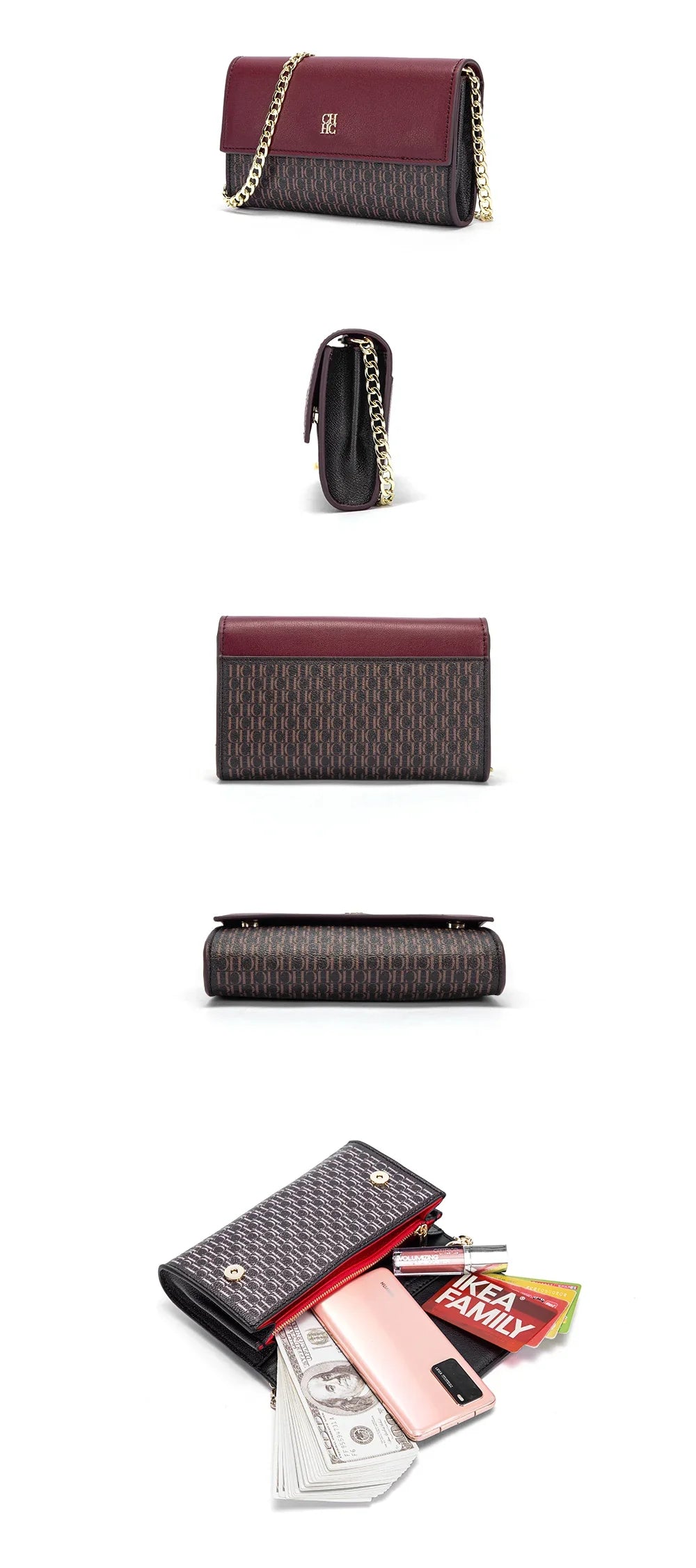 Minimalist Fashionable Exquisite Women's Shoulder Bag with Chain Shoulder Strap Design Versatile for Commuting and Gatherings