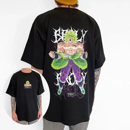 Animation Summer T-Shirt New Men's Harajuku Loose Casual Harajuku Plus Size Parent-Child Short Sleeve Top