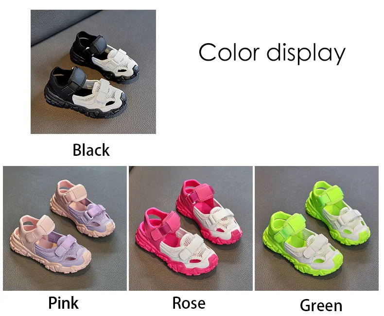 Children Shoes Sport Breathable Boys Sneakers Brand Kids Sandals for Girl Trainers PEclass Casual Child Flat Tennis Shoes E05313