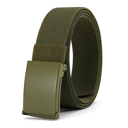 Men Female Belts Military Nylon Adjustable Belt Outdoor Travel Tactical Waist Belt with Plastic Buckle for Pants 125cm