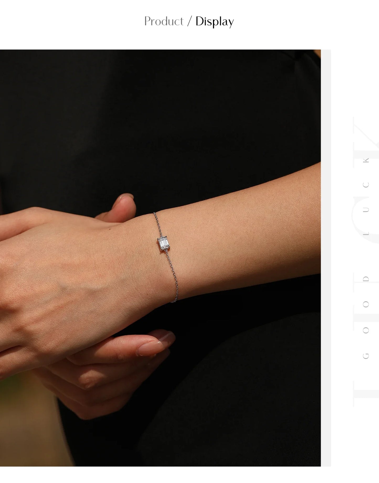 Emerald Cut D Color Rectangle Moissanite Bracelet 925 Sterling Silver Luxury Link Chain Bracelet For Women Fine Jewelry