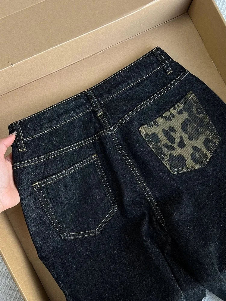 Streetwear Women Jeans New Bottoms 2025 Pantalon Femme High Waist Vintage Straight Y2k Wide Leg Pants Casual Chic Denim Trousers