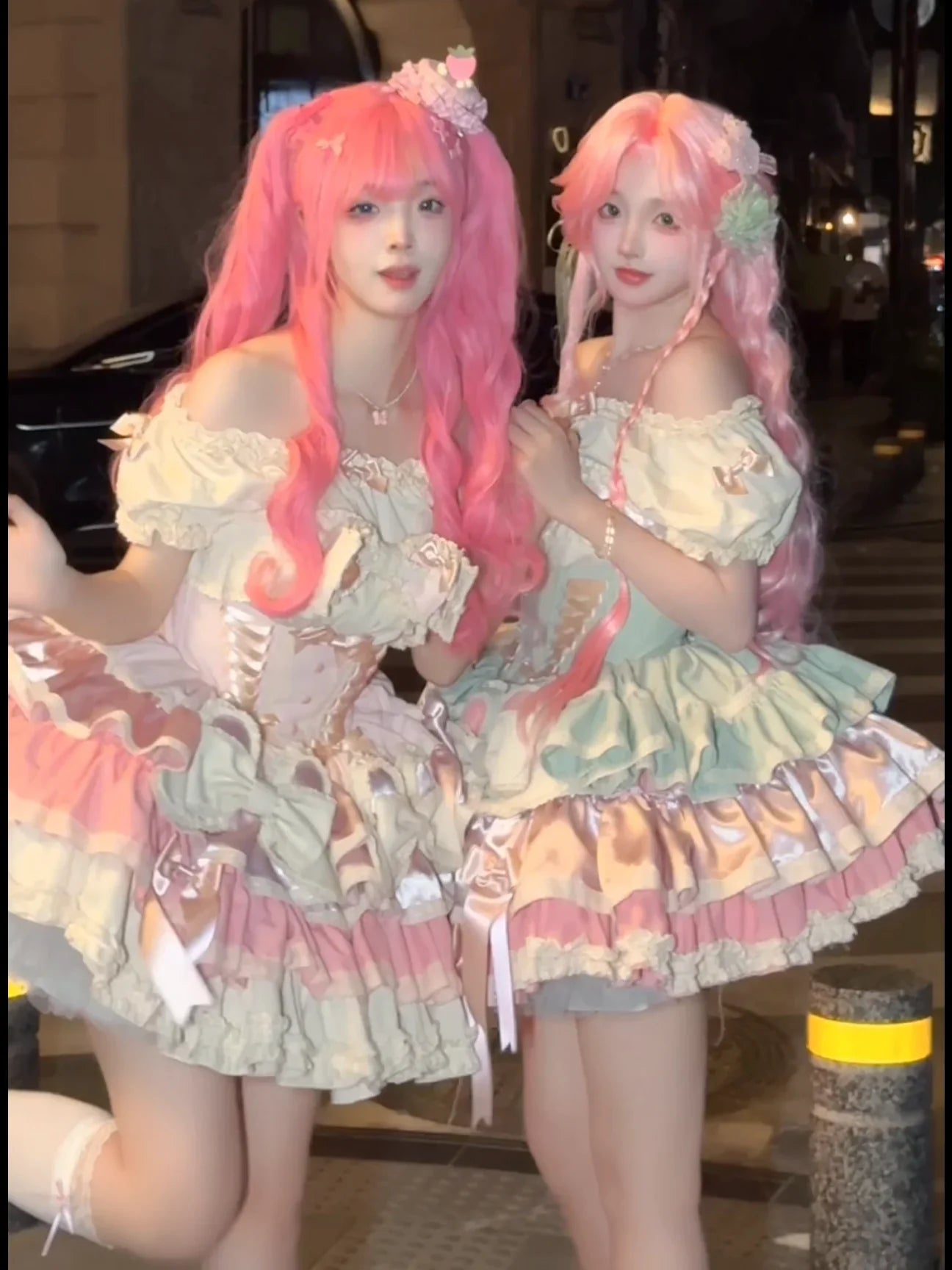 Girls Birthday Lolita Dress 2024 Spring and Summer Women's Tube Top Satin Bowknot Slim Pettiskirt Short Mini Party Dress