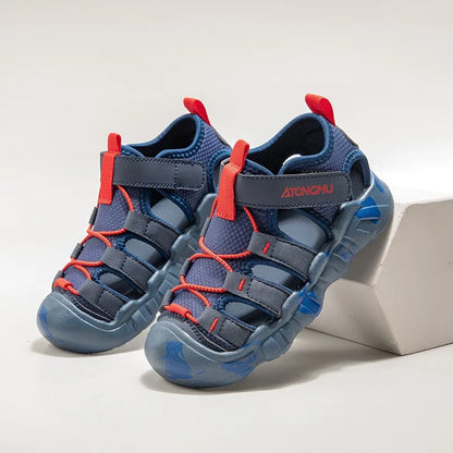 Children Casual Sandals for Boys Girls Sports Sandals New Summer Soft Beach Shoes Toes Capped Outdoor Play Cut-outs Breathable