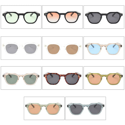 retro sun glasses for women TR90 frame polygon polarized sunglasses uv400 male green brown 2023 summer