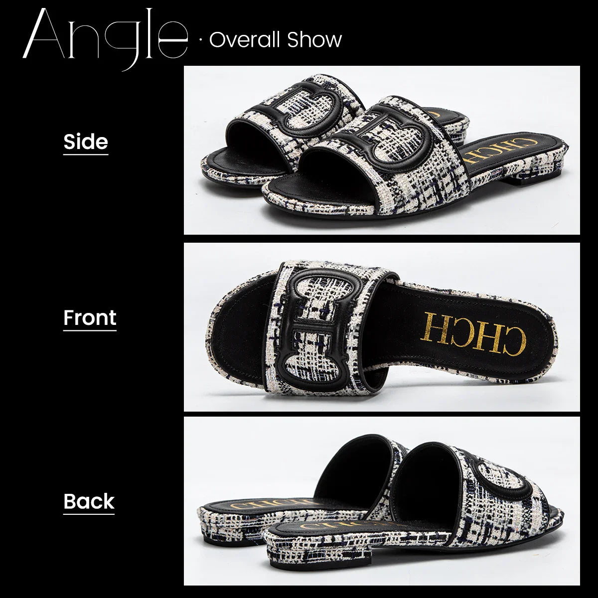Women's Slippers New Fabric Fashion Flat Sandals Business Banquet Women's Shoes