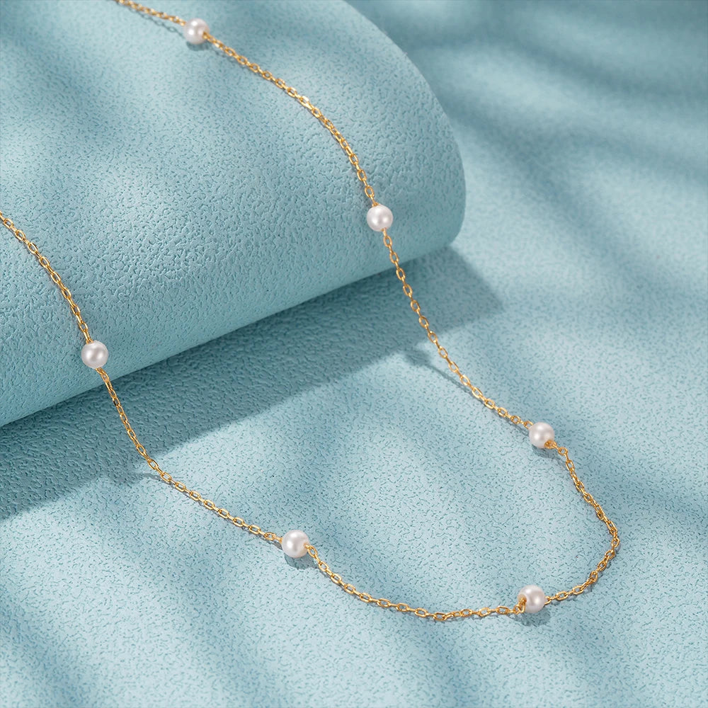 925 Sterling Silver Necklaces Charms for Women Crystal Cross Clavicle Collar Chain Simple Choker Necklace Accessories Gift