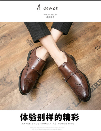 Formal Leather Shoes For Men Classic Casual Business Shoes Men High Quality Men's Dress Shoes Wedding Offcie Social Brogues Shoe